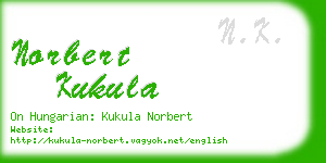 norbert kukula business card